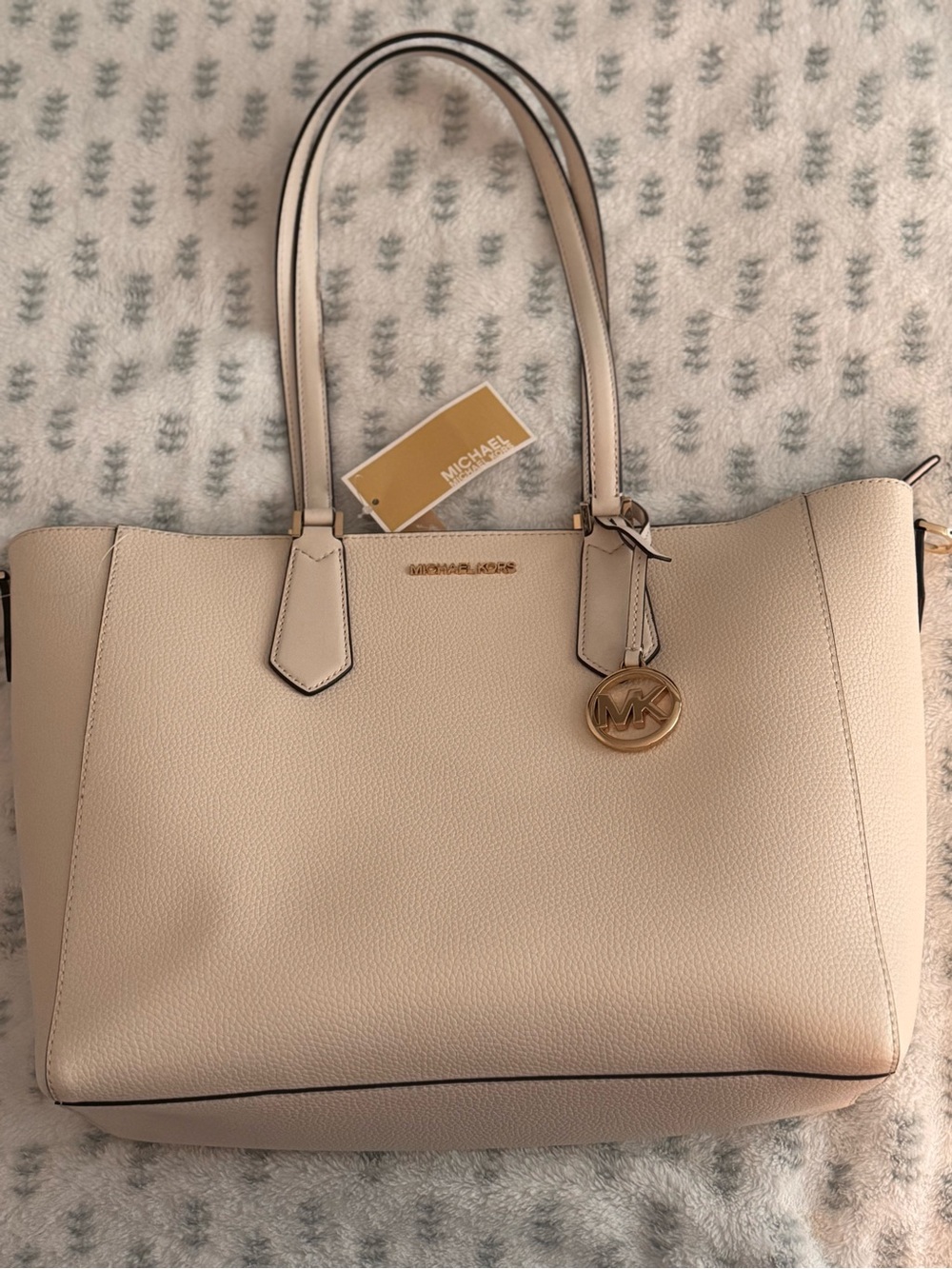 Michael Kors Ivory Leather Tote